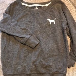 Pink small sweatshirt in gray